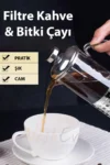 French Press – Filtre Kahve Ve Bitki Çayı Demliği 350 ml